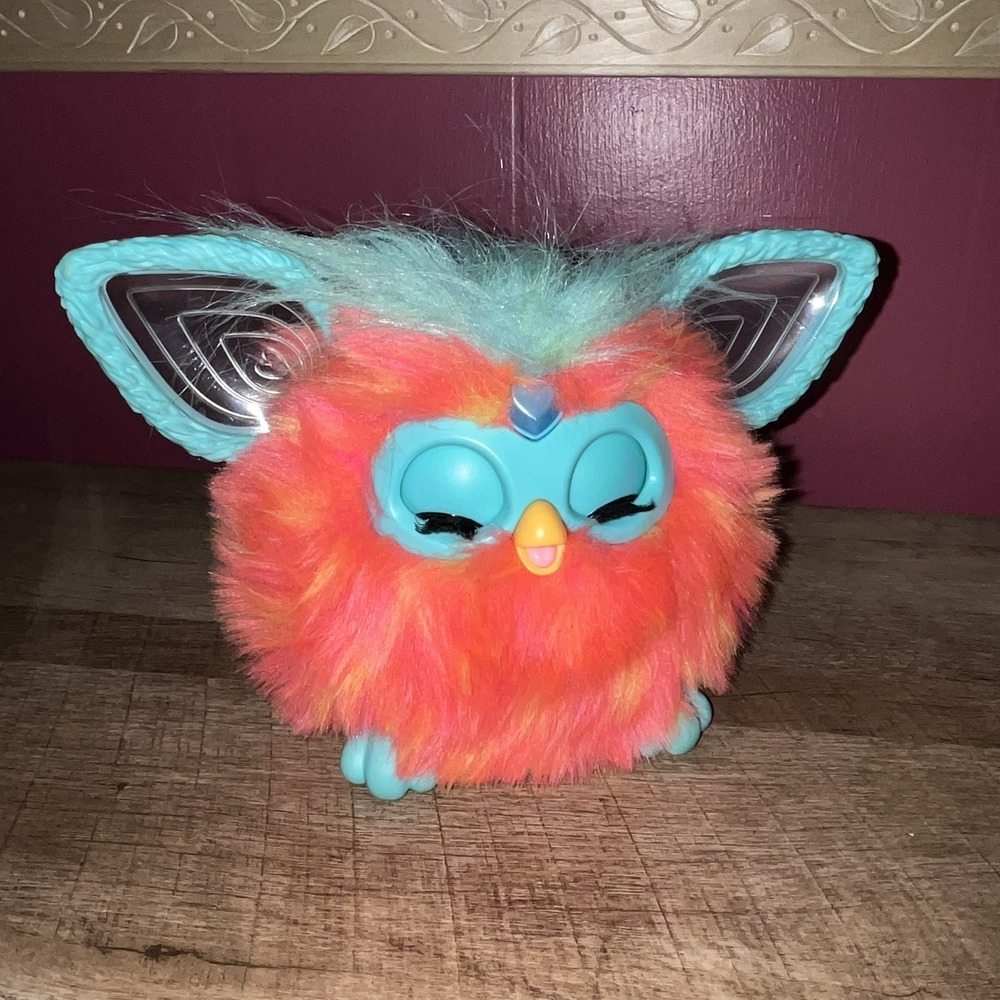 Furby Coral & Aqua Talking Interactive‎ Plush Toy Hasbro 2023 Tested WORKS